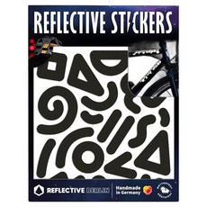 REFLECTIVE BERLIN Shape Doodle 反光貼紙, BLACK, 1個