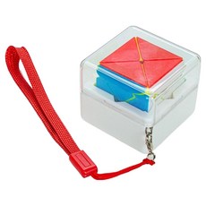 TIDY HOME 創意3階8軸魔術方塊迷你鑰匙圈, 1個, 混合顏色