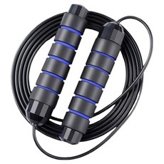 Sel-living 高重量防纏繞鋼絲跳繩 340g, 藍色, 1個