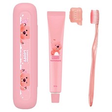 KM Pharmaceutical 賤萌Loopy牙刷牙膏組 硬殼型, 1套