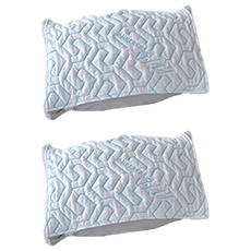 CHESTER 契斯特 極凍紗恆溫27度可拆洗靠枕套 2個, 涼感墊, 藍白色