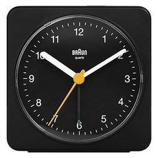 BRAUn 百靈 經典類比漸強鬧鈴靜音方形桌鐘, 黑色