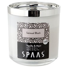 SPAAS 銀環玻璃香氛蠟燭, 感性紅暈, 1個