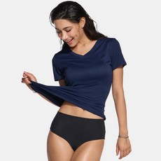 tesla 女款防磨衣V領短袖T恤 TM-FSS41