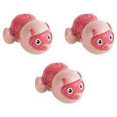 I Love Pet 寵物潛水烏龜戲水發條玩具, 粉紅色, 3個