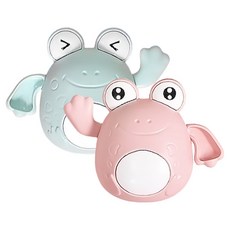 青蛙沐浴遊戲玩具2件組, 1套, 綠色, 粉紅色