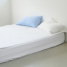 믹스앤매치 듀라론 트리플 냉감 누빔 고정 침대패드, 화이트