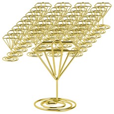 玉園 桌上型鑽石立架便條夾, 40個, 金色