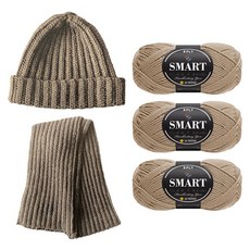 울클럽 초보자용 뜨개 DIY 패키지 뜨개실 3p +인쇄도안 세트, 831 베이지, 1세트