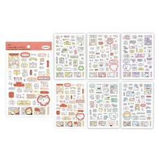 아이코닉 이겨낸다 말풍선 스티커팩 v.2 세트, 혼합색상, 1세트