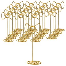 玉圓 桌面緞帶便條夾 名片座, 20個, 金色