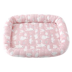 冰絲涼感寵物窩 方型, 粉白熊, 1個