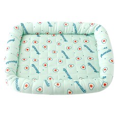 冰絲涼感寵物窩 方型, 綠酪梨, 1個