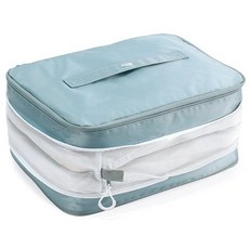 擴充壓縮衣物收納袋 藍色, 1個, 1入