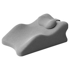 多功能抬腿記憶棉靠墊枕頭, 淺灰色, 1個