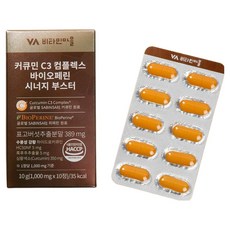 Vitamin Village 薑黃素C3複合物 BioPerine 協同增效劑, 1個, 10錠