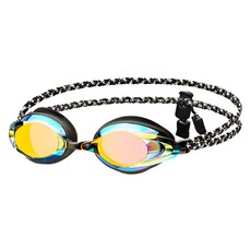 Phoenix Stella 鏡面織物觸感防霧泳鏡 PJ-1702M FB TA, 紅黑色, 1個