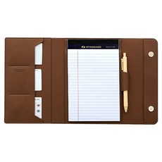 Funny Made辦公室皮革筆記本保護套+內頁 A5+筆組, 泥米色, 1套