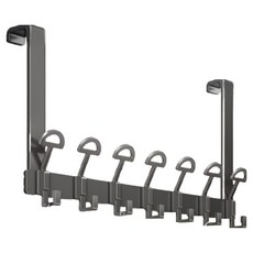 舒適空間 免鑽孔14鉤門後掛勾, 灰色, 1個