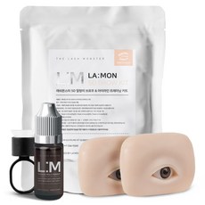 LaMon Lash Monster 半永久彩妝 5D 軟Q眉毛與眼線練習套組, 1個, 混合色