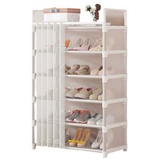 Parva窗簾式鞋子收納整理架, 白色, 1個