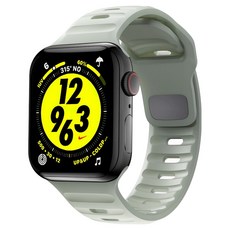 Biltin Apple Watch矽膠運動錶帶, Ash Gray, 1個