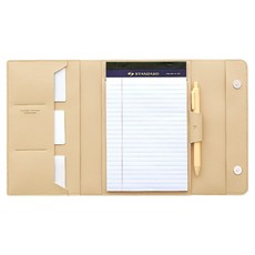 FunnYmade 辦公室皮革筆記本套 + A5內頁 + 筆組, 香草奶油, 1套