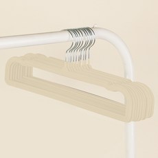 Moneyfull 防滑無痕褲架衣架, 10個, MF象牙白
