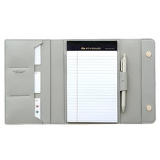 Funny Made辦公室皮革筆記本保護套+內頁 A5+筆組, 淺灰色, 1套