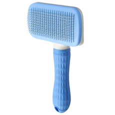 AHOYE 方頭滑順寵物毛針梳, 藍色, 1支
