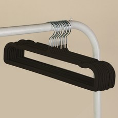 Moneyfull 防滑無痕褲架衣架, 10個, MF黑色