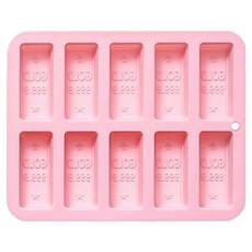 이홈베이킹 골드바 실리콘몰드 10구, 랜덤발송, 1개
