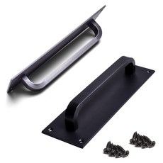 Sonjabisesang 短版 Marubo 板式把手 80mm, 黑色, 2個