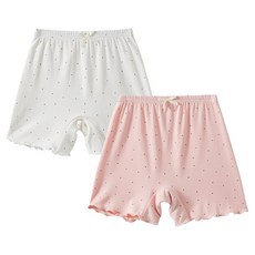 Kids Day 女童莫代爾40支小圓點安全褲2件組