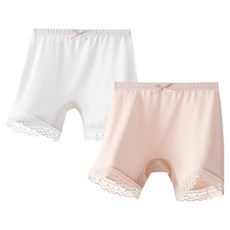 Kids Day 女童莫代爾60支紗蕾絲安全褲2件組