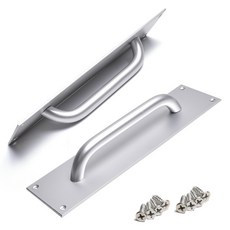 Sonjabisesang 歐式板狀把手 80mm, 銀色, 2個