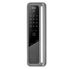 게이트맨 지문인식 일반형 GM-1000L + IoT 푸시풀 디지털도어락 + 보강판 + 설치부자재 세트 실버, 방문설치