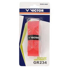 빅터 배드민턴 테니스 홀 스파이럴 쿠션 그립 GR234, 레드, 1개