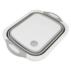 兩用瀝水切菜板 灰色 可折疊多功能, 1個, 40 x 30 x 3cm