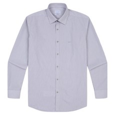 YEZAC 男士棉混紡條紋彈力修身版型襯衫 YEESBS176