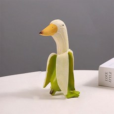 PDS家居裝飾 搞怪香蕉鴨家族 特別飾品 奇怪禮物 雕像 未熟的呱呱鴨, 混合色