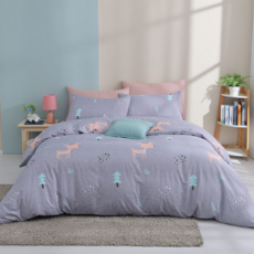 Ishur 伊舒爾 雲絲棉雙人薄被套, 小鹿公園