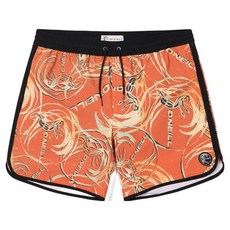 O'NEILL 男款 O'RIGINALS SCALLOP 游泳短褲 OMUWOI178-301, 橘色