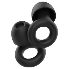 Nigajohwa靜音耳塞 2入+蓋子 6入+收納盒組 黑色, 1組