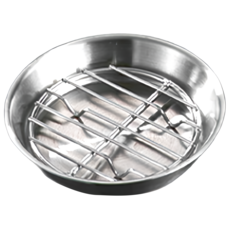 304不鏽鋼瀝油烤盤+烤架 12cm 耐用且安全, 1組