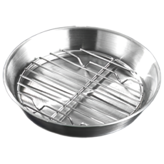 304不鏽鋼瀝油烤盤+烤架 16cm 瀝油設計, 1組