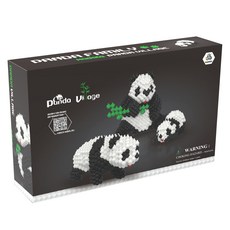 카데레 판다 패밀리 블럭 3D 입체조립 DIY 캡슐 세트, 혼합색상, 1세트