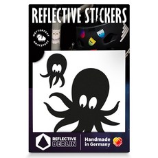 REFLECTIVE BERLIN 反光貼紙 Decal Octopus, 黑色, 1個