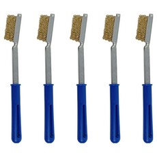 월드크린 컬러 손잡이 철 브러쉬 소, 랜덤발송, 5개