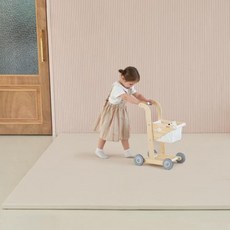 카라즈 유아용 항균 원플립 클린 폴더매트, 베이지